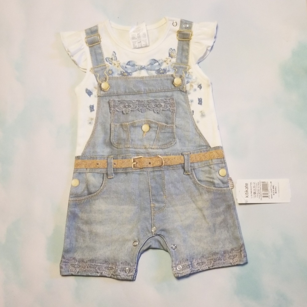 Kitikate One piece 3D digital printed denim outfit